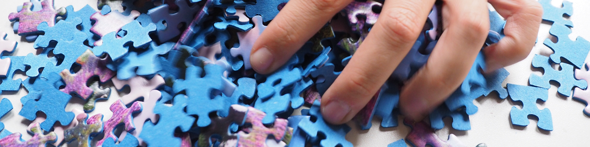 Holding touching puzzle pieces