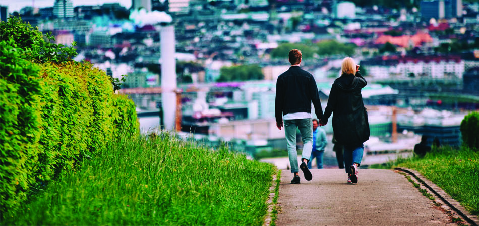 couple prayer walking through a neighborhood