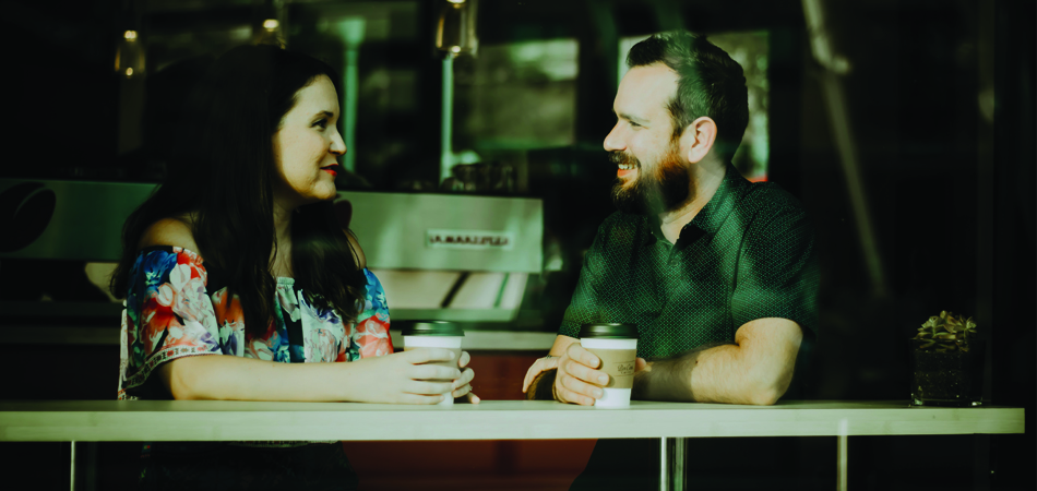 Couple having a conversation